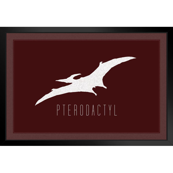 Trinx Dinosaur Pterodactyl Maroon Dinosaur Poster For Kids Room Dino